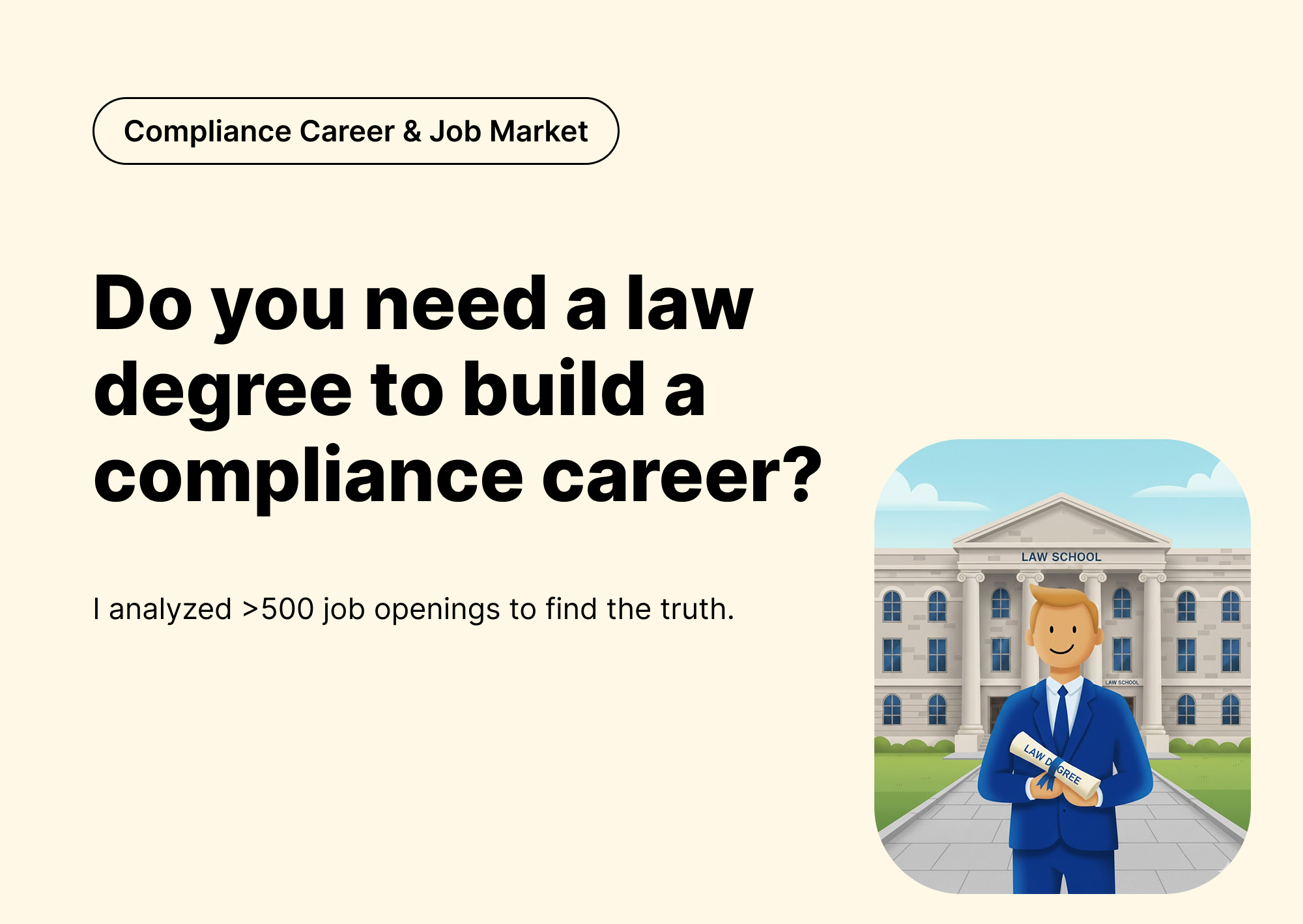 Do you need a law degree to build a career in compliance?